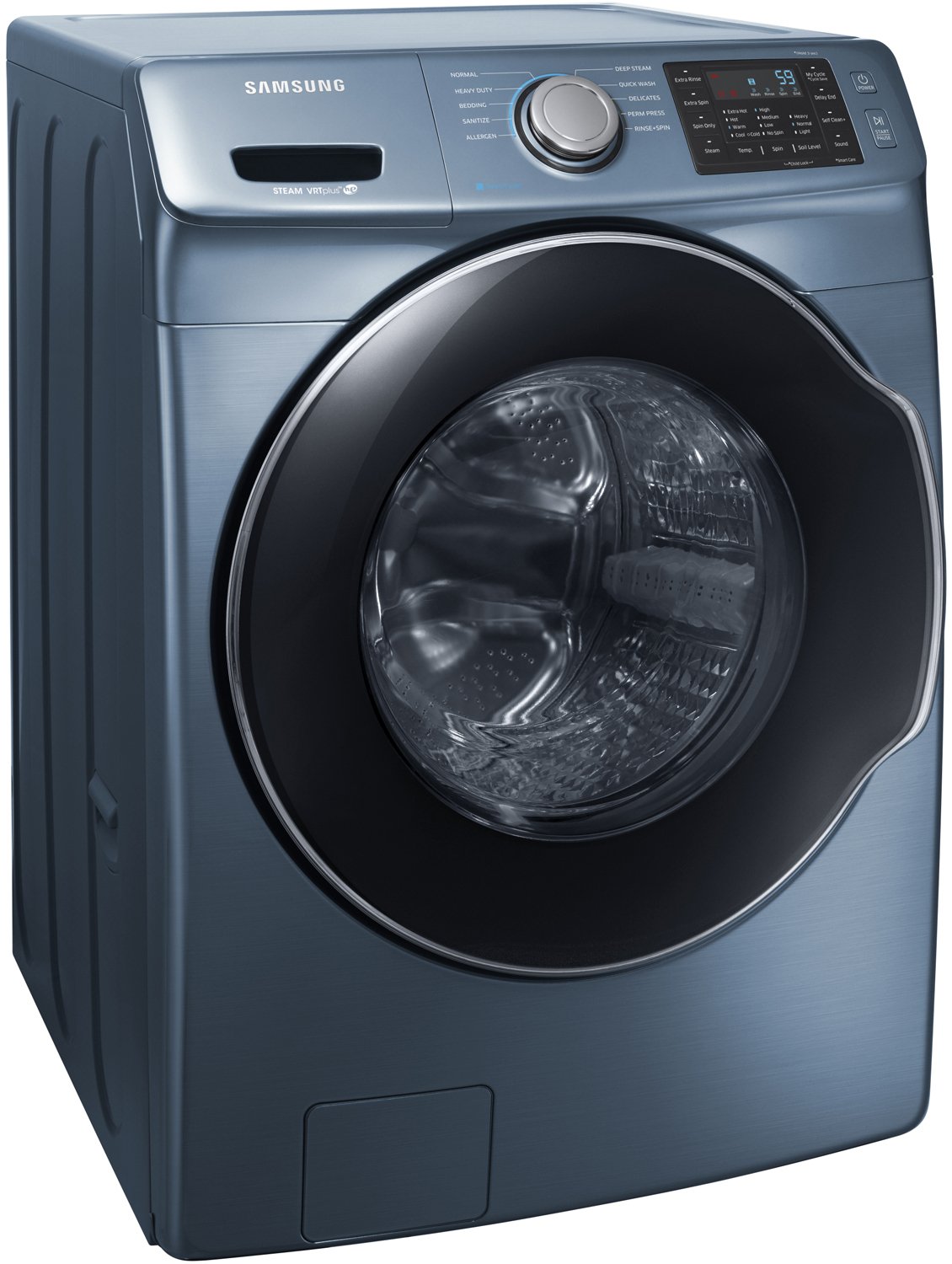 Cu ft washer laundry dryer samsung search pair electric appliances steam Samsung Azure Blue Front Load Steam Washer - WF45M5500AZ