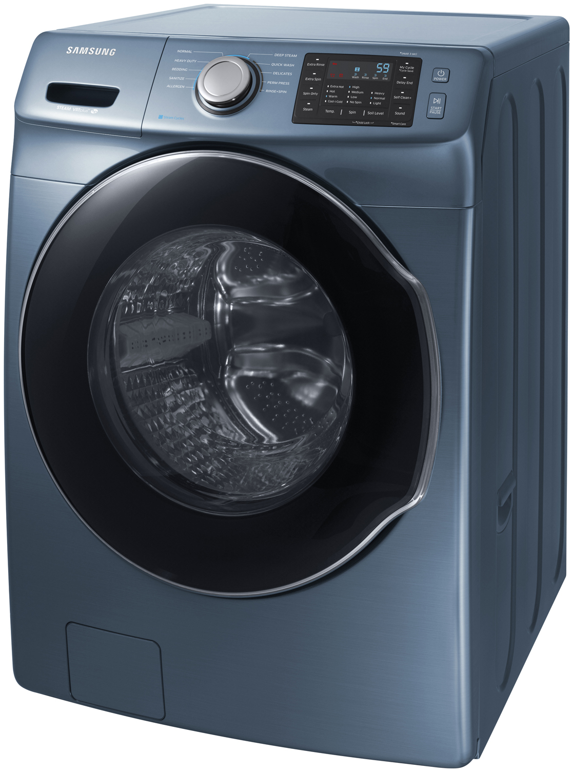 Samsung vrt washer Samsung Azure Blue Front Load Steam Washer - WF45M5500AZ