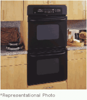 GE 27" Built-In Electric Double Wall Oven - Black Finish