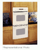 GE 27" Built-In Electric Double Wall Oven - Biscuit Finish