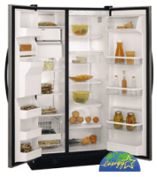 Whirlpool 25.4 Cubic Foot  Black Side By Side Refrigerator