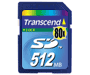 Transcend 512MB Secure Digital (SD) Memory Card - TS512MSD80