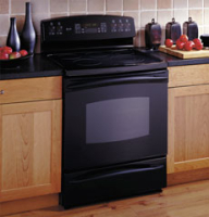 GE Profile 30" Free Standing Electric Convection Range - Black Finish