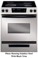 Whirlpool 30" Slide In Electric Range GY396GBK In Black On Black