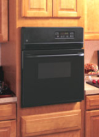 GE 24"Single Electric  Standard Clean Wall Oven - Black Finish