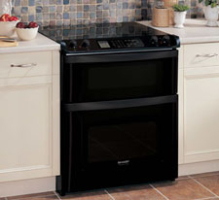 Sharp Insight Pro Electric Slide-In Range In Black