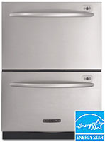 KitchenAid KUDD01DSSS Stainless Steel Architect Series Double Drawer Dishwasher