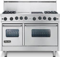 Viking Dual Fuel 48" Free Standing Gas Range - VDSC4854GQSS