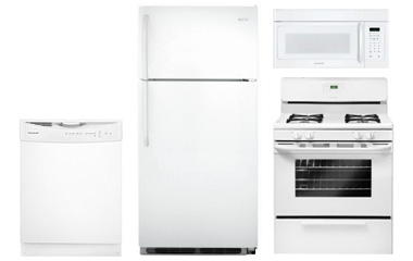 Frigidaire White Appliance Package with Gas Range