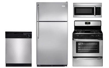 Frigidaire Stainless Steel Top Freezer Refrigerator Appliance Package with Gas Range