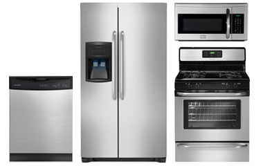 Frigidaire Stainless Steel Side by Side Refrigerator Appliance Package with Gas Range 