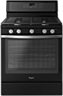 Whirlpool 30" Black Freestanding Gas Range