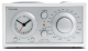 Tivoli Model Three Clock Radio In Silver And White