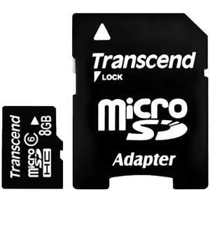 Transcend 8GB Micro Secure Digital Memory Card - TS8GUSDHC6