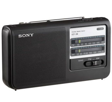 Sony Black Portable AM-FM Radio - ICF-38