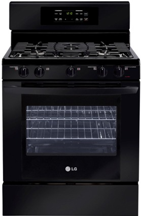 LG Black Free Standing Gas Range - LRG3091SB