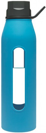 Takeya 22 Oz. Cobalt Blue Classic Glass Water Bottle - 13006