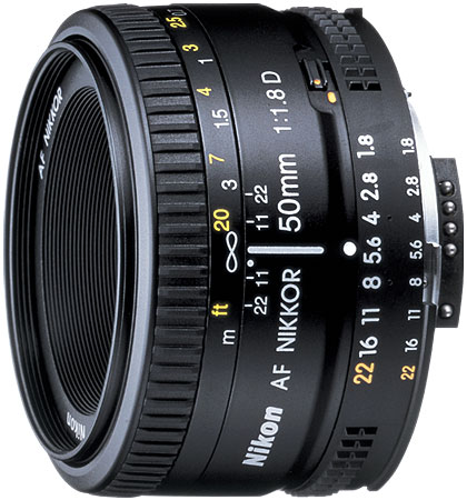 Nikon AF NIKKOR 50mm f1.8D Lens - 2137
