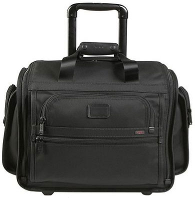 Tumi Black Alpha Collection Small Wheeled Duffel Bag - 22051 BLACK Tumi Black Alpha Collection Small Wheeled Duffel Bag - 22051 BLACK