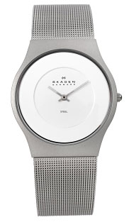 Skagen Super Slim Matte Silver Mens Watch - 233XLSSS