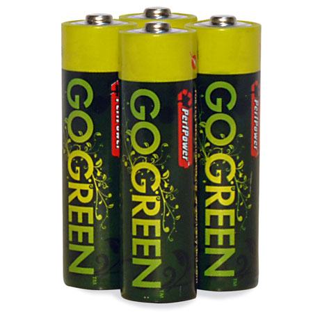 PerfPower Go Green AA Batteries 4 Pack - 25001
