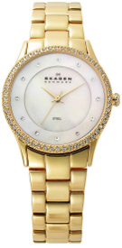 Skagen Gold Links With Glitz Case Womens Watch - 347SGXG1 Skagen Gold Links With Glitz Case Womens Watch - 347SGXG1