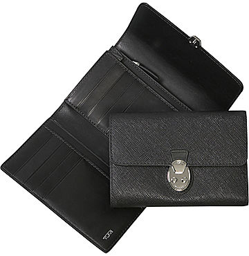 Tumi Black Villa Collection Ladies French Wallet - 41802 BLACK Tumi Black Villa Collection Ladies French Wallet - 41802 BLACK