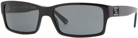 Versace Black Frame Polarized Mens Sunglasses - VE04198 GB1 81