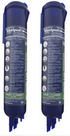 Whirlpool Refrigerator Replacement Water Filter - In The Grille Fast-Fill Push Button (2 Pack) - 4396841P