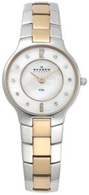 Skagen Contemporary Silver And Gold Link Womens Watch - 572SSXR