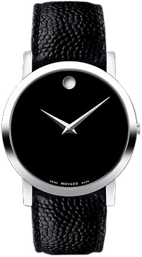Movado Museum Black Leather Me