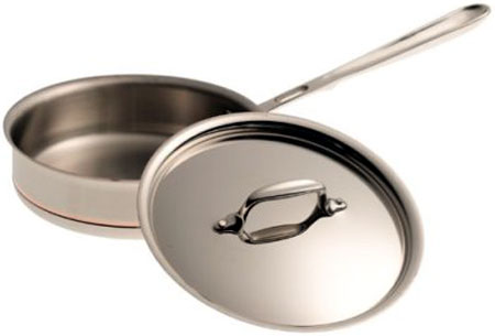All-Clad Copper Core 2-Quart Saute Pan With Lid - 6402SS