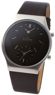 Skagen Dual Time Zone Steel Unisex Watch - 733XLSLB