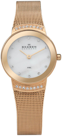 Skagen Steel Luxurious Rose Gold Mesh Ladies Watch - 812SRR Skagen Steel Luxurious Rose Gold Mesh Ladies Watch - 812SRR