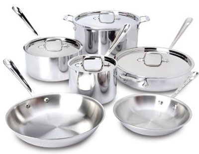 All-Clad Stainless 10 Piece Cookware Set - 8400000259