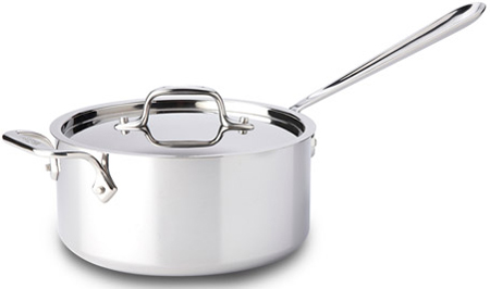 All Clad Stainless Steel 3 Qt Sauce Pan - 8701004434