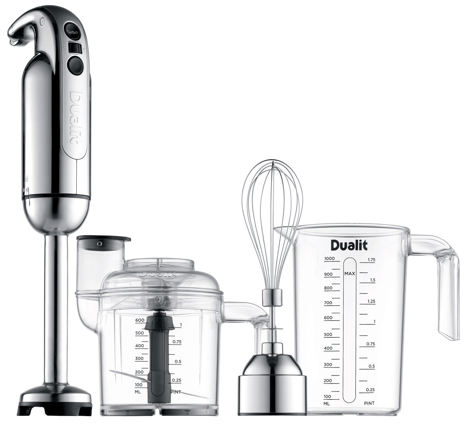 Dualit Chrome Immersion Hand Blender And Accessories Kit - 88880