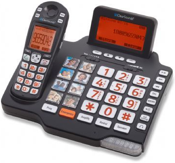 ClearSounds ClearDigital Amplified DECT 6.0 Black Cordless Phone - A1600