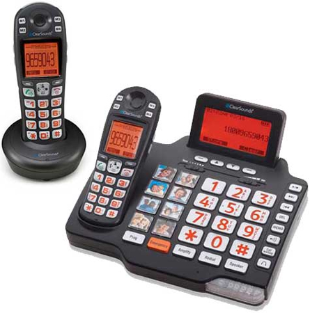 ClearSounds ClearDigital Amplified DECT 6.0 Black Cordless Phone And Additonal Handset - A1600BUNDLE
