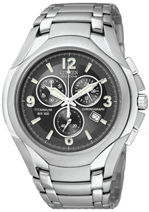 Citizen Eco-Drive Titanium Chronograph Mens Watch - AT0940-50E