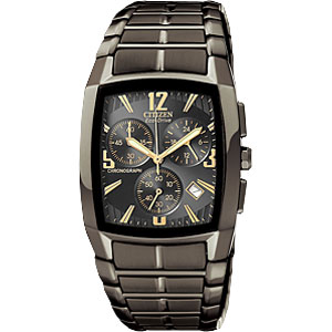 Citizen Eco-Drive Black Chronograph Men 's Watch - AT2007-55E