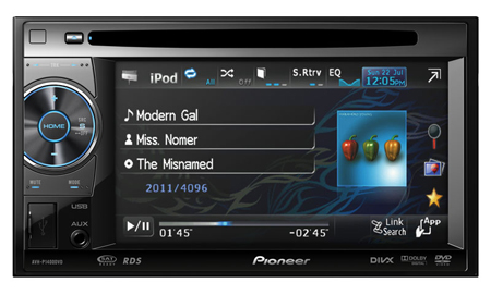 Pioneer Double DIN DVD Receiver With 5.8 ' Widescreen Touch Display - AVH-P1400DVD