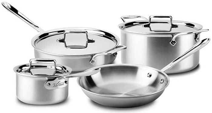 All-Clad D5 7-Piece Stainless Steel Cookware Set - BD005707