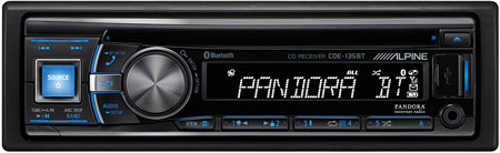 Alpine Single-DIN Advanced Bluetooth CD Receiver - CDE-135BT