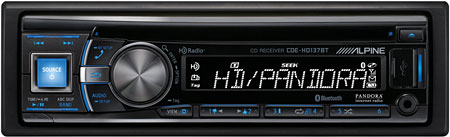 Alpine Single-DIN CD/HD Radio Receiver - CDE-HD137BT