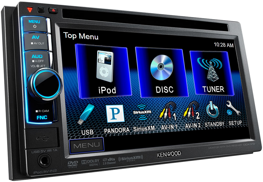 Kenwood In-Dash Double-DIN DVD And Navigation Ready Receiver - DDX319