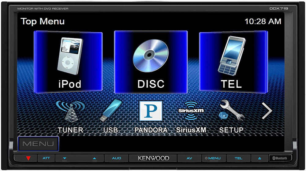 Kenwood In-Dash Double-DIN DVD And Navigation Ready Receiver - DDX719