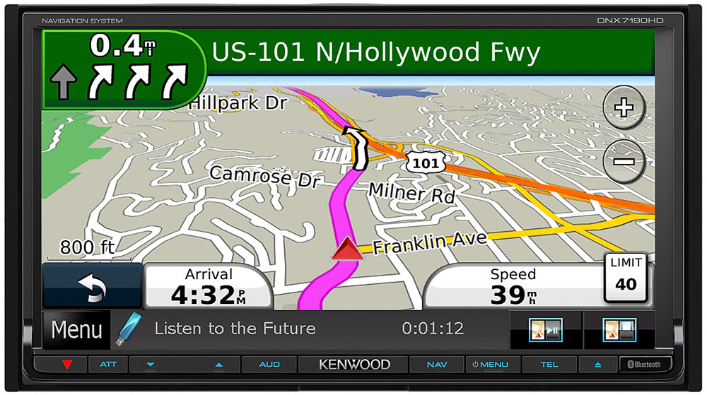 Kenwood In-Dash Double-DIN Navigation DVD Receiver - DNX7190HD