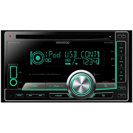 Kenwood Double DIN CD Receiver With iPod Connectivity - DPX308U