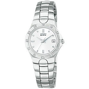 Citizen Eco-Drive Corso Stainless Steel Diamond Womens Watch - EW0730-54A